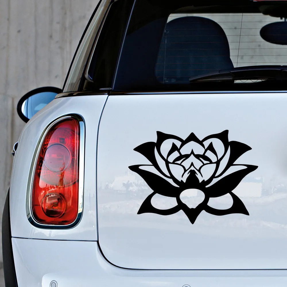 MIGNATIS - Ornament Motif Lotus Flower Sticker For Yoga And Zen Mural Art Decal For Car Window Loptop Decoration Vinyl stickers