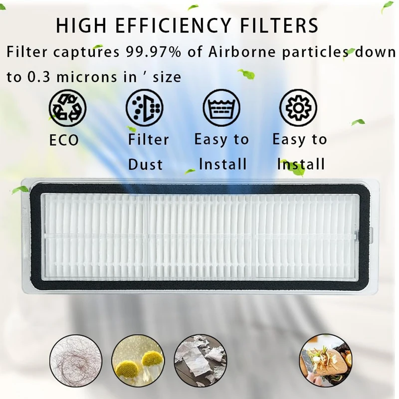 BAAG-para Xiaomi Robot aspirador X20 + / X20 Plus, repuesto de aspiradora, Cepillo Lateral principal, paño de mopa, piezas de filtro