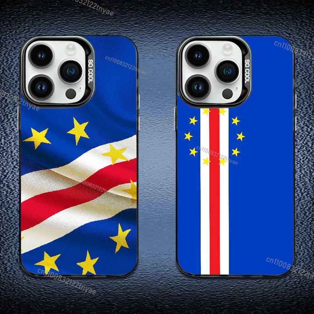 

Cape Verde Phone Case IMD Color Silver Shell For IPhone 17,16,15,14,13,12,11 Pro Max Plus Black Cover