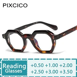 R56891 Men's Reading Glasses Popular Leopard Rivet Presbyopic Eyewear Dioptric +0.5~+3.50 Prescription Spectacles