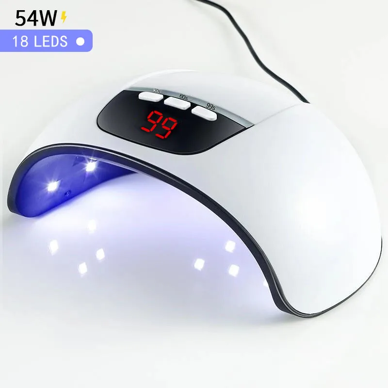 

YIKOOLIN LED UV Lamp 54W Resin Curing Light Gel Nail Polish 3 Timer Setting Auto Sensor USB Powered for Novice DIY or Salon Use