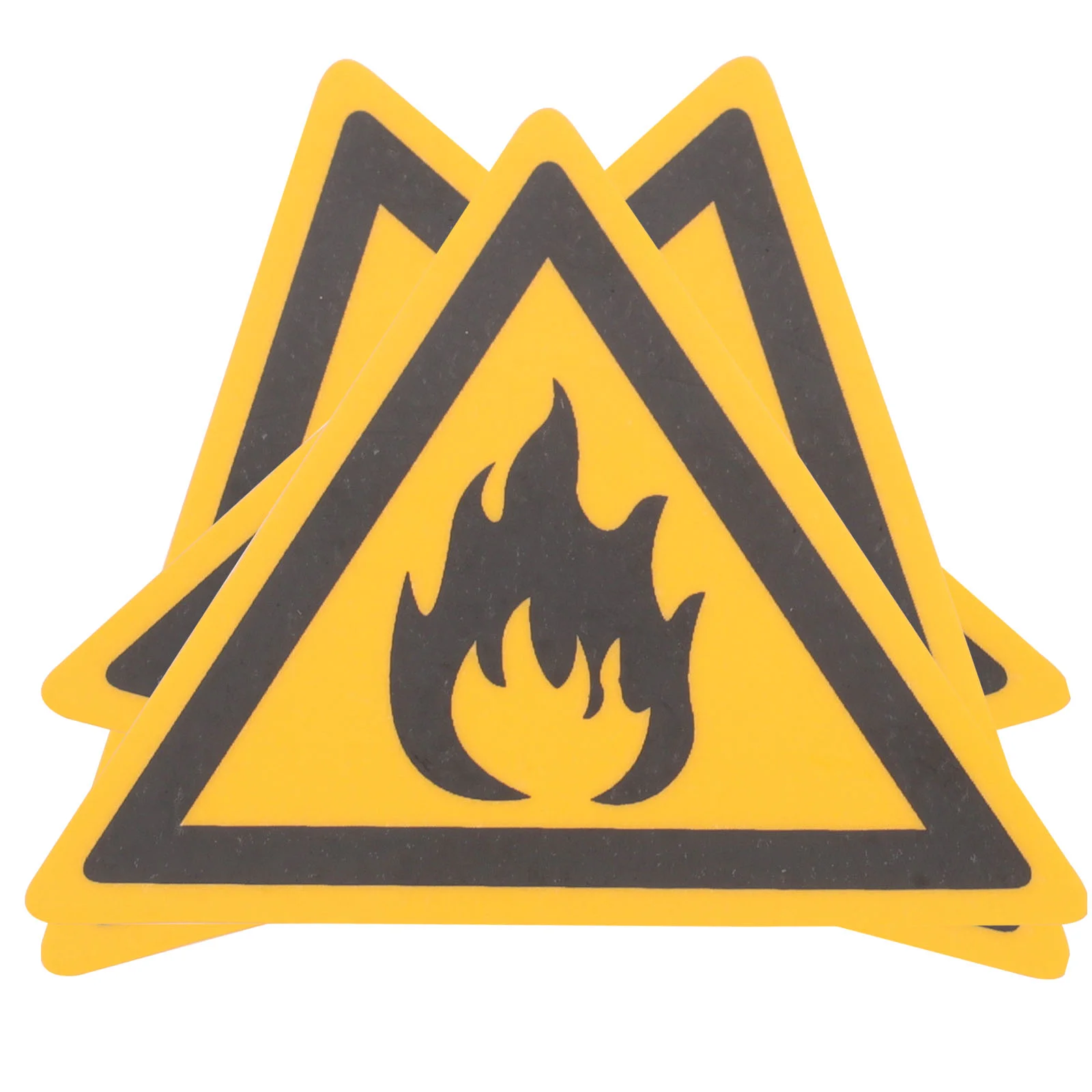 

3 Pcs Fire Signs Warning Sticker for Safety Hazard Stickers The Caution Decal Pet Film Taggies