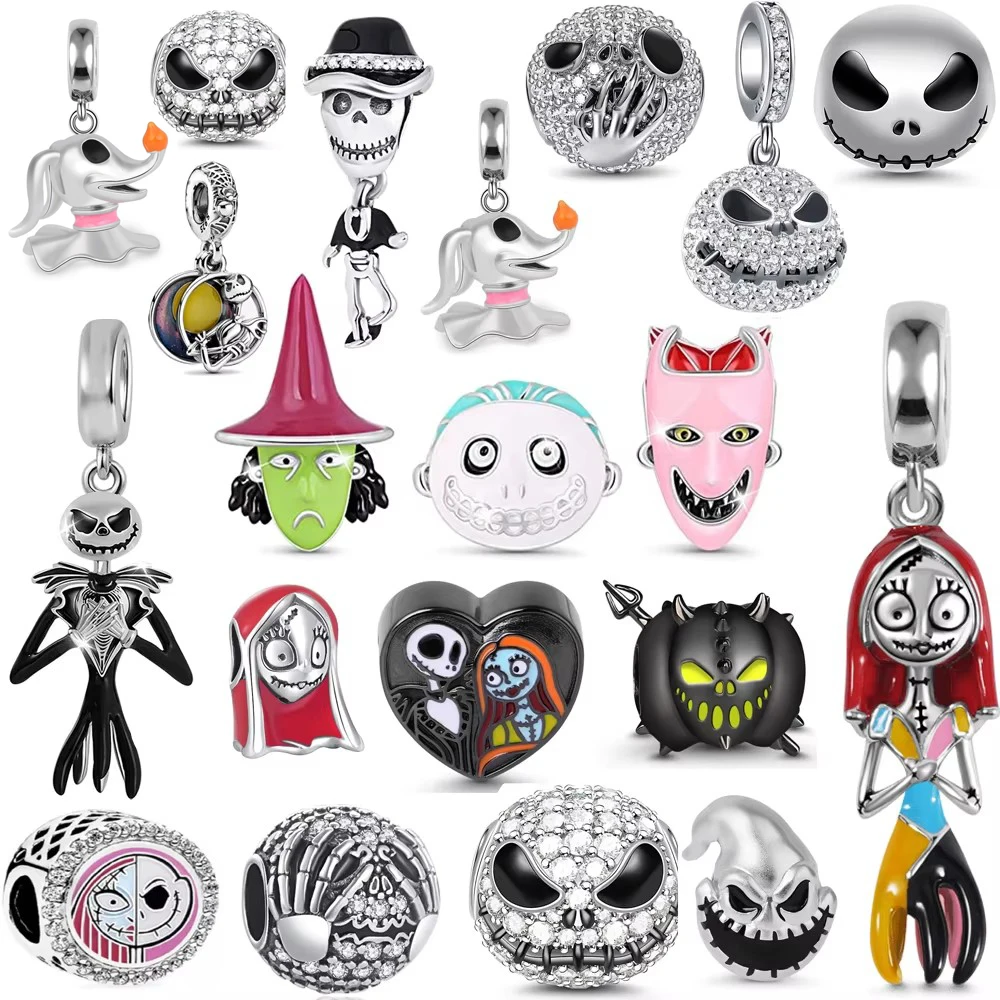 2024 New The Nightmare on Christmas Eve Charms Beads Fit Original Pandora 925 sterling silver Bracelet Necklace DIY Jewelry