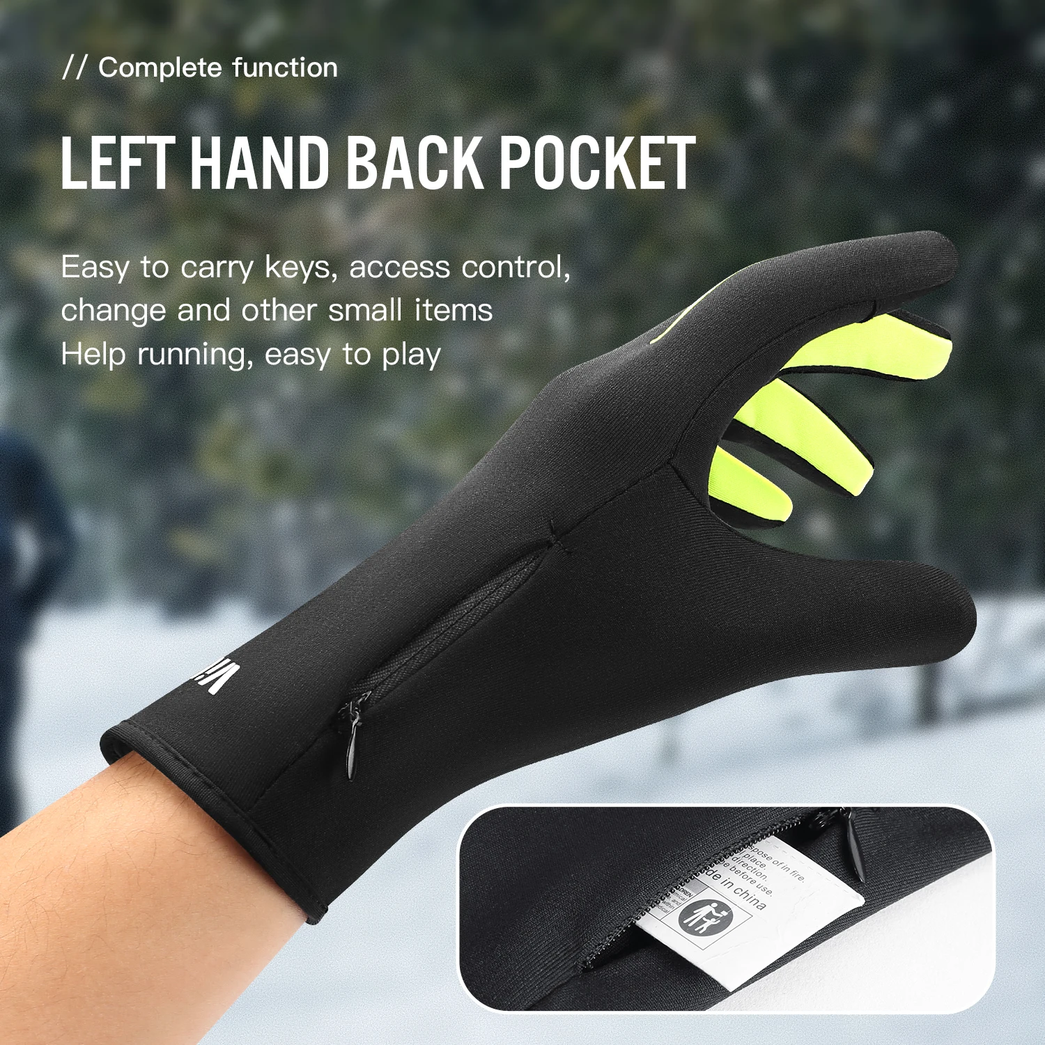 Outdoor-Winterradfahren, kältebeständig, warme Lieferung, Touchscreen für Herren und Damen mit Fleece-Reit- und Laufhandschuhen