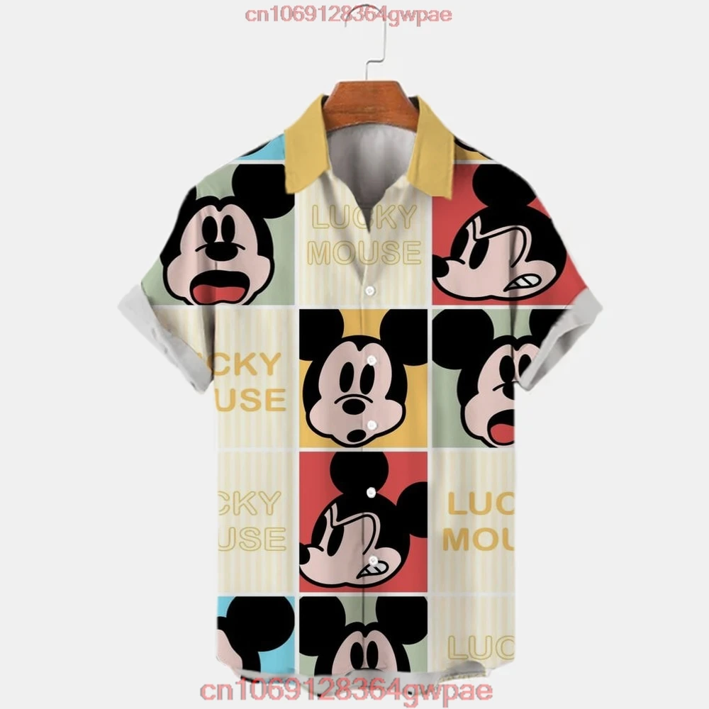 New 3d Printed Disney Donald Duck Mickey Mouse Men\'s Shirt New Summer Fashion Street Trend Retro Boutique Unisex Top 2023 shirt