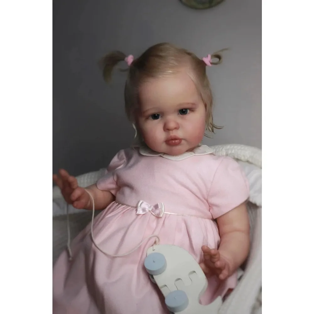 60CM Ellie Reborn Toddler Dolls Reborn Baby Doll High Quality Multiple Layers Painting with Visible Veins Muñecas Bebe Reborn