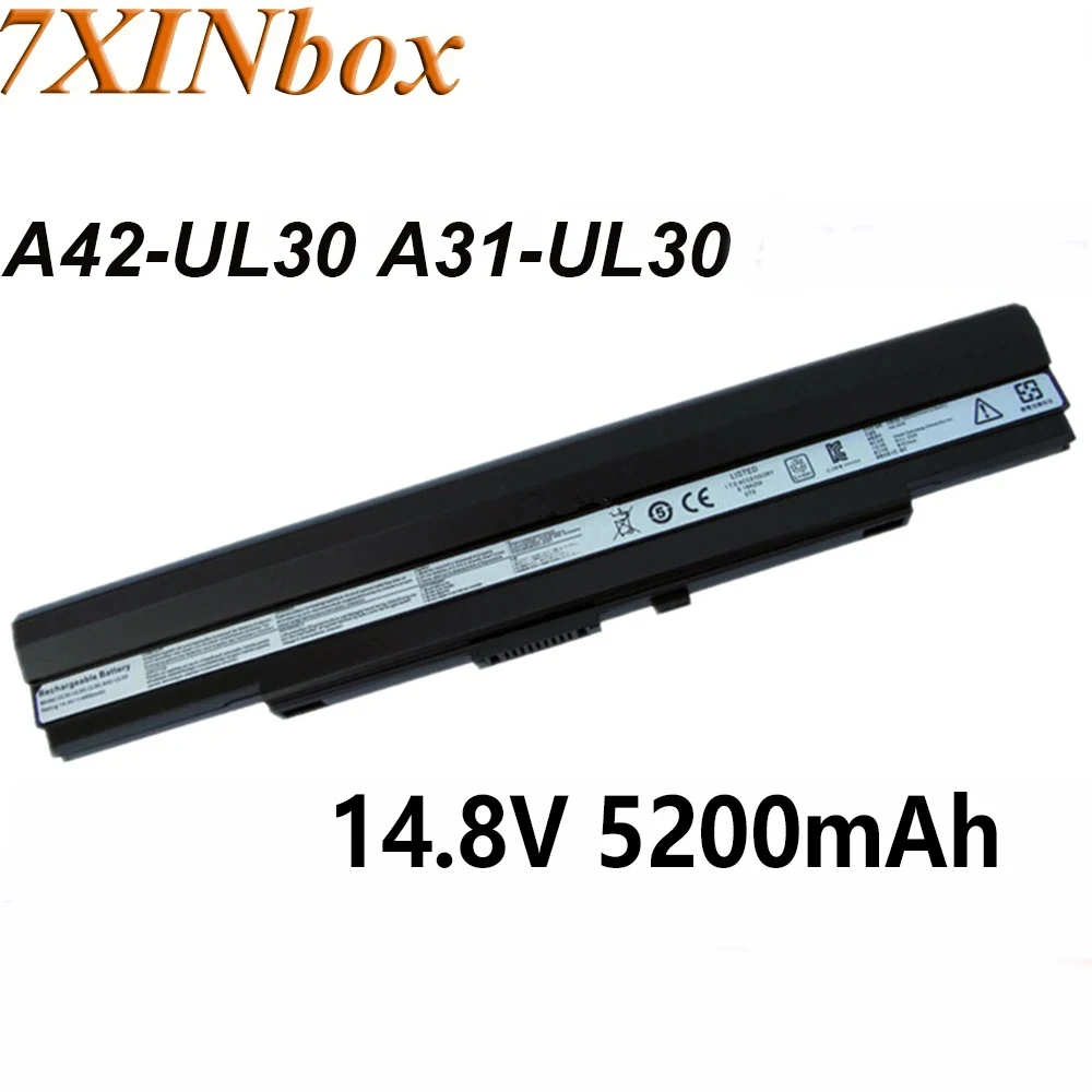 7XINbox A42-UL30 A31-UL30 14.8V 5200mAh Laptop Battery For ASUS U30 U35 U40 U40S U45 UL30 UL50 UL50X UL80 UL80AG PL80J Series