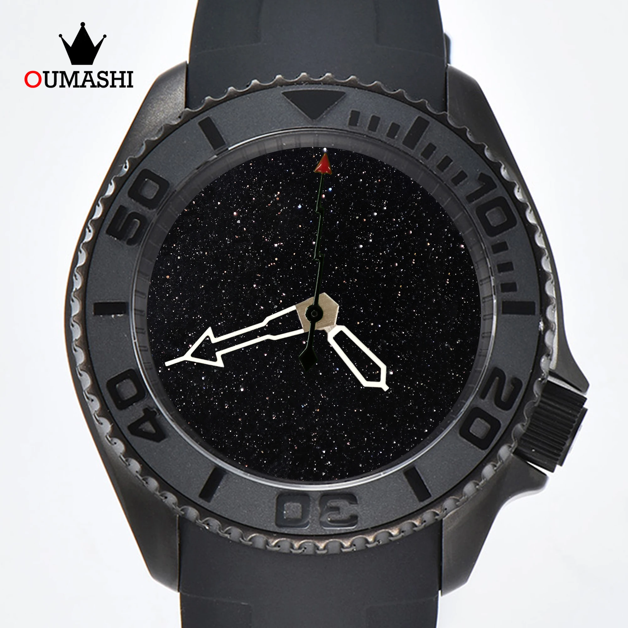 OUMASHI Watch 42mm New Malachite Starry Sky Automatic Mechanical Watch NH35A/NH36 Movement 316L Sapphire Crystal Stainless Steel