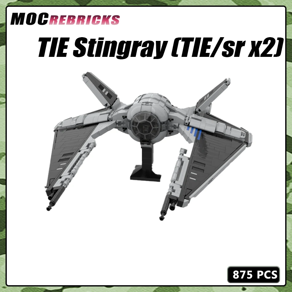 MOC  Space War Series Movie Empire Building Block Model TIE Stingray (TIE/sr x2) Flying Weapon DIY Boy Toys Holiday Gifts