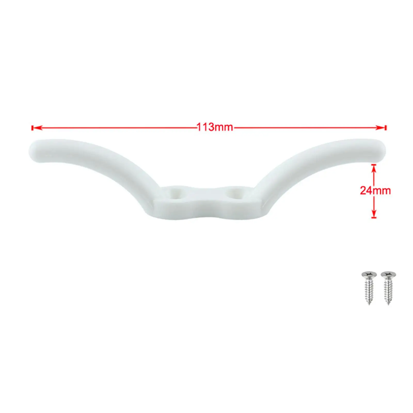 Морской шнур для флагштока, скоба, нейлоновый крючок с крепежными винтами, цвет белый