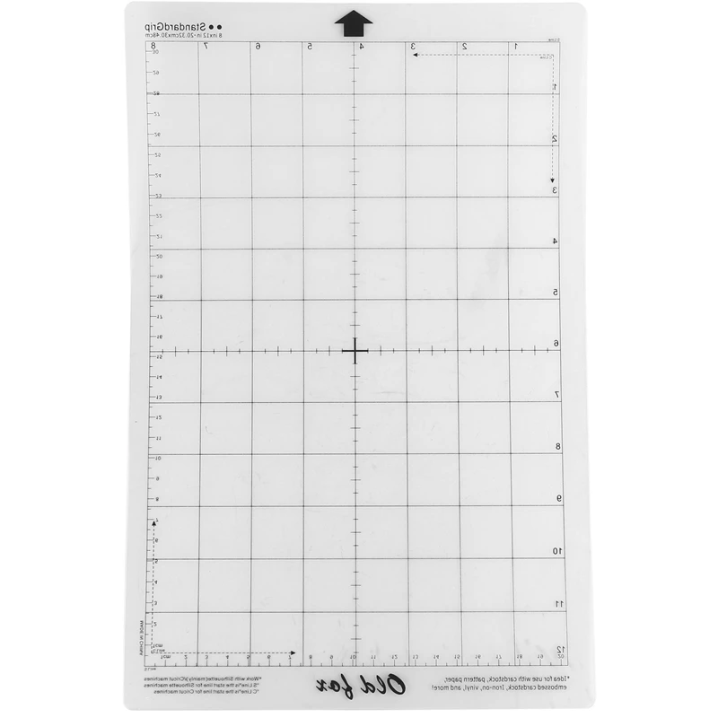12Pcs Cutting Mat Adhesive Mat With Measuring Grid 8 By 12-Inch For Silhouette Cameo Cricut Explore Plotter Machine