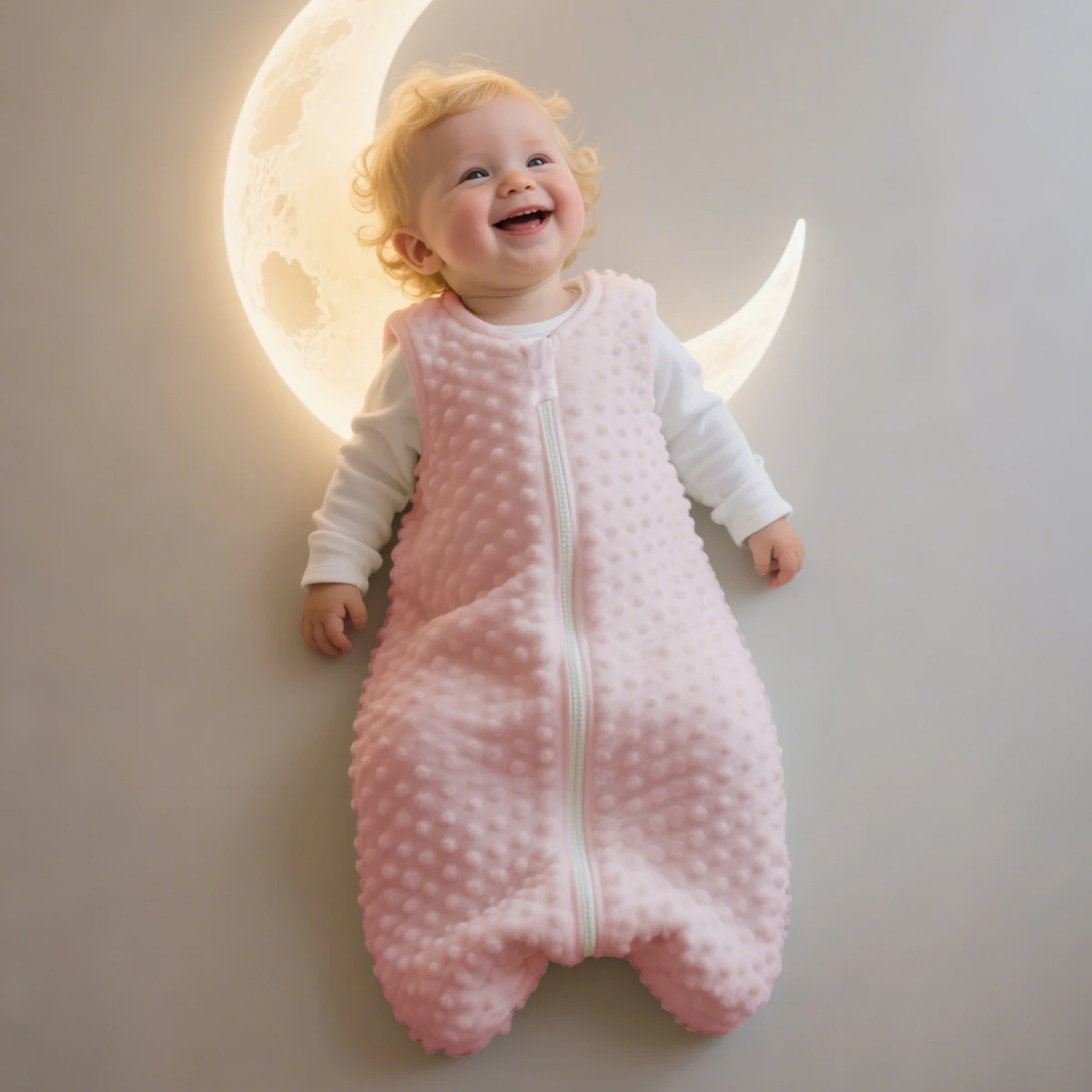 HappyFlute Baby Sleeveless Bubble Fleece Vest Warm Double-Sided Zipper Sleep Bag Eco-Friendly Super Soft Plain Color Sleepwear