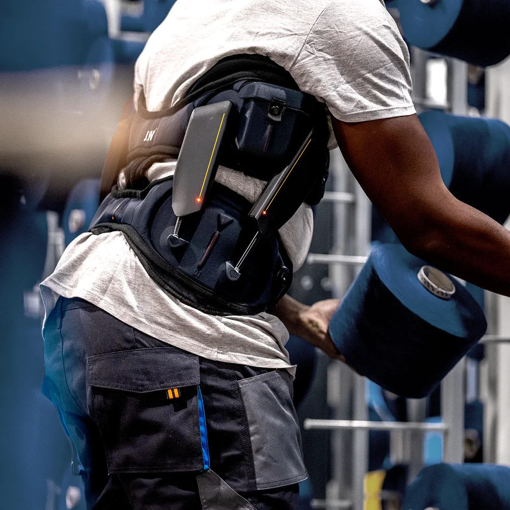 Quick to Wear Waterproof IP22 Lower Back Exoskeleton for Relief From Vertebral Compression