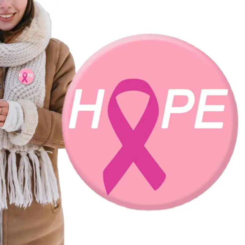 Pin Pink Ribbon Brooch Badge Pins Breast Cancer Awareness Pins For Caring For Women's Health Activities Commemorative Jewelry