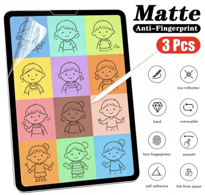 Paper Texture Screen Protector For iPad Pro 11 13 M4 M5 iPad 10th 11th 12th Air 10.9 11 13inch, Wear Resistant Smooth Accessory