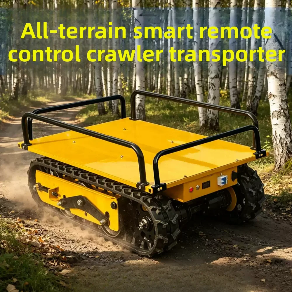 Small Remote Control Tracked Chassis Assembly Carrier Transporter Mountain Fruit Loader Unloading Electric Farm Engineering