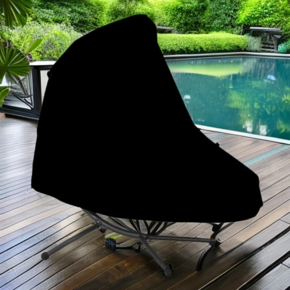 Hanging Lounger Cover Built with 420D Oxford Fabric for Water Resistance and Adjustable Fit Using Elastic Cord and Bottom Straps