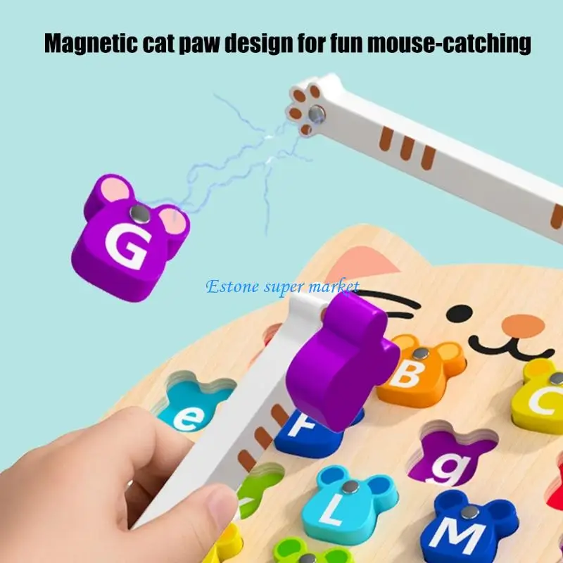 090B Kids Wooden Letter Matching Puzzle 26 Pieces Early Learning Alphabets Toy