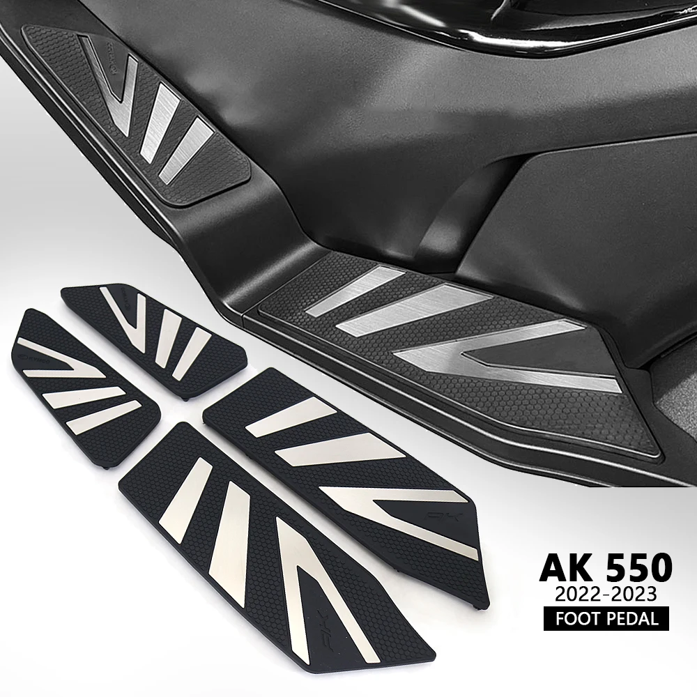 

New AK550 2022 2023 Motorcycle Floorboards Foot Pegs Pedal Front and Rear Footrest Footboard Step For KYMCO AK 550 ak550 ak 550