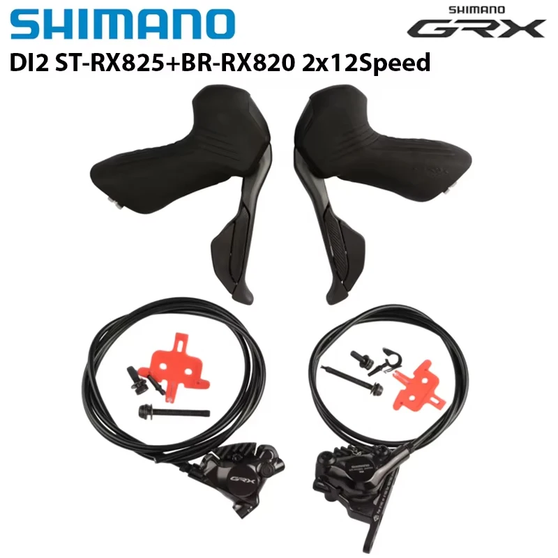 SHIMANO DI2 GRX 2X12Speed ST-RX825 Shifter+BR-RX820 Brake Caliper Hydraulic Disc Brake 1000/1700mm Bicycle Accessories Original