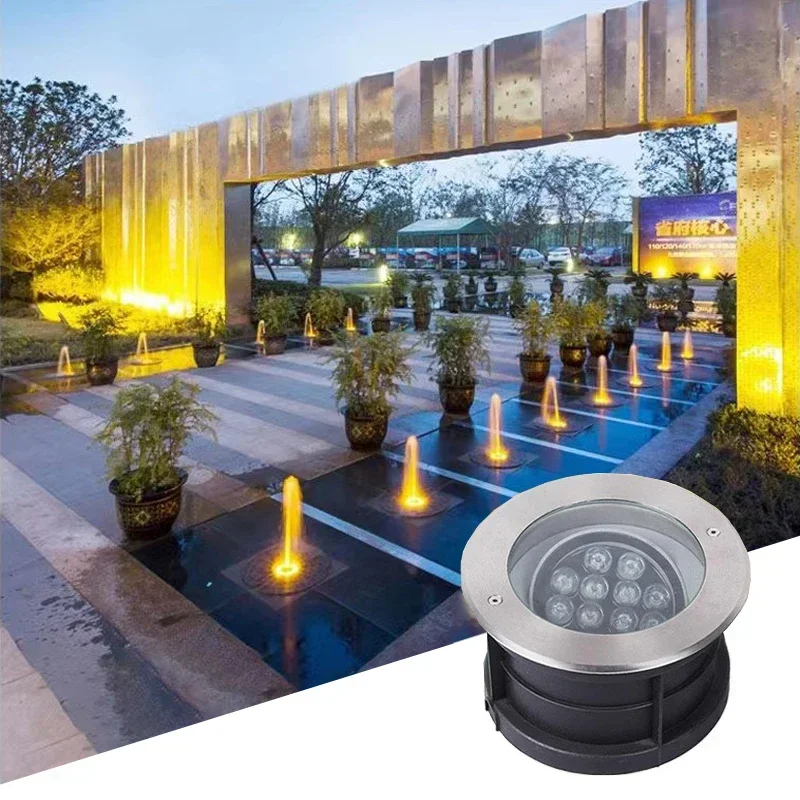 LED adjustable angle underwater buried light waterproof swimming pool spotlight 24V pool fish pool light