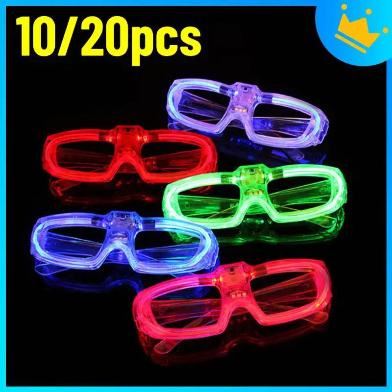 Led Glasses Neon Party Flashing Glasses Luminous Light Glasses Bar Party Christmas Props Fluorescent Glow Photo Props Supplies