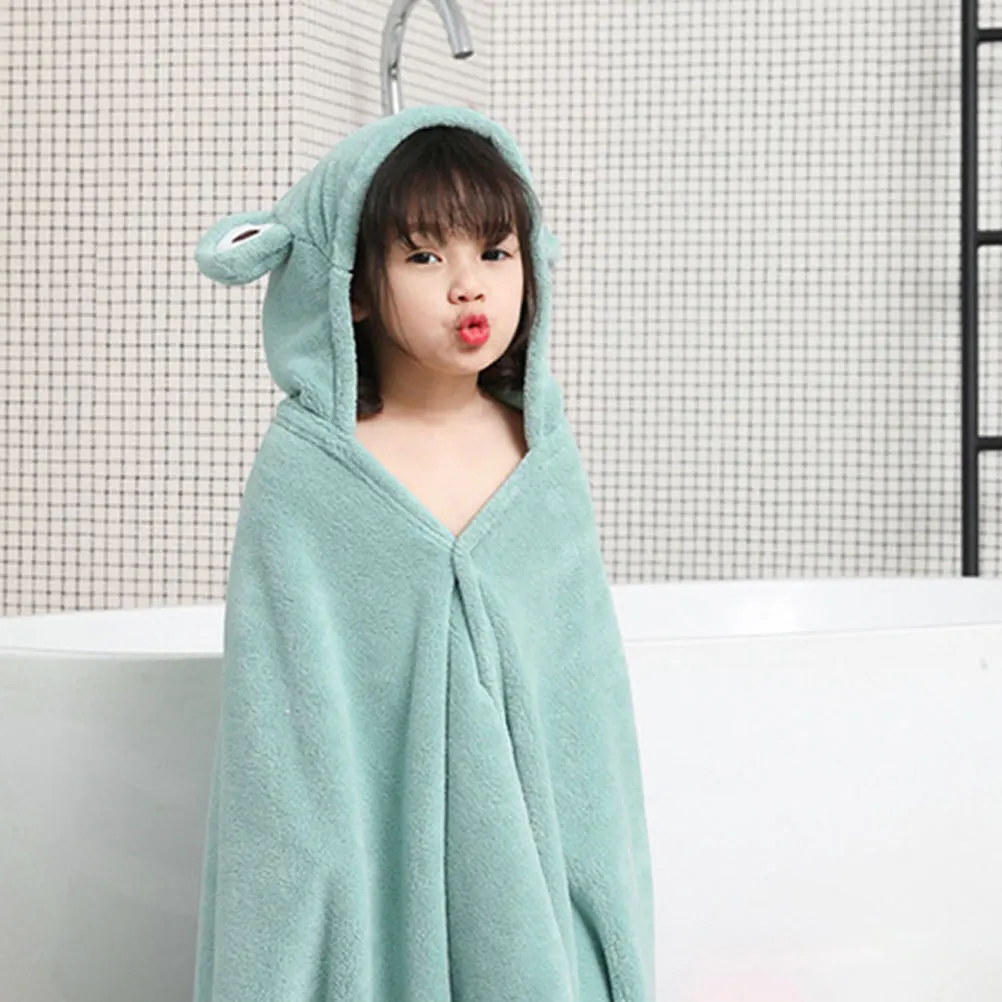 

Lovely Hooded Baby Bath Large Size Kids Bathrobe Toddler Bath Cartoon Design Soft Absorbent Shower For Children Hotel Bathrobe