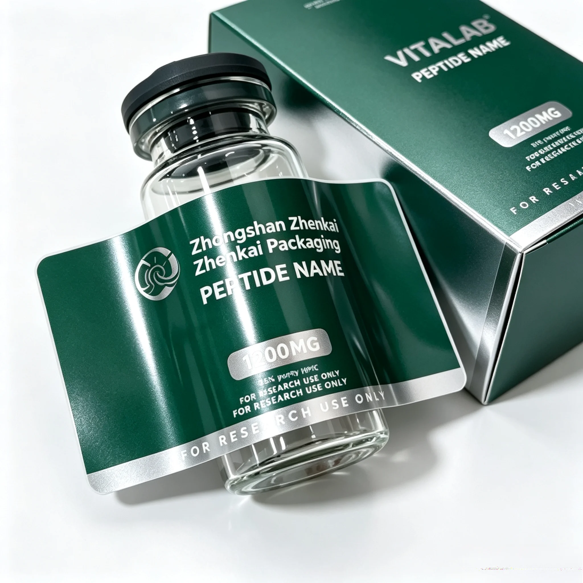 Étiquettes autocollantes personnalisées de haute qualité et cartons d'emballage pour peptides, compatibles avec les flacons de 3 ml, 5 ml, 10 ml, exclusivité de l'industrie de la beauté