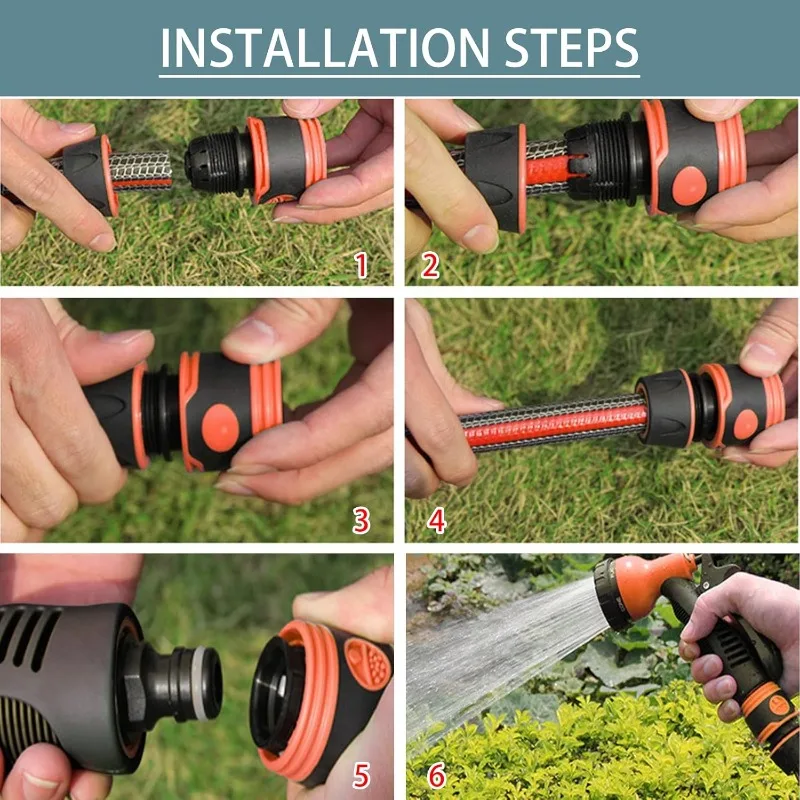 10/1 قطعة خرطوم أنابيب المياه موصل سريع صنبور موسع خرطوم اتصال مشترك حديقة سقي الأنابيب موصلات ثابتة تركيبات