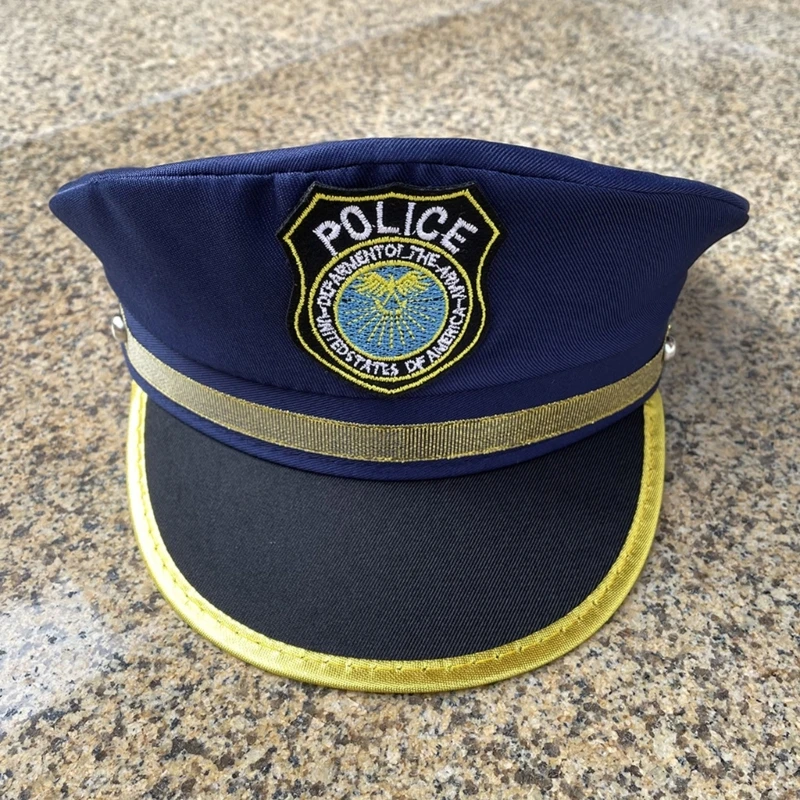 Gorro policía para niños para juegos rol, accesorios fiesta para niños, gorra policía con para disfraz