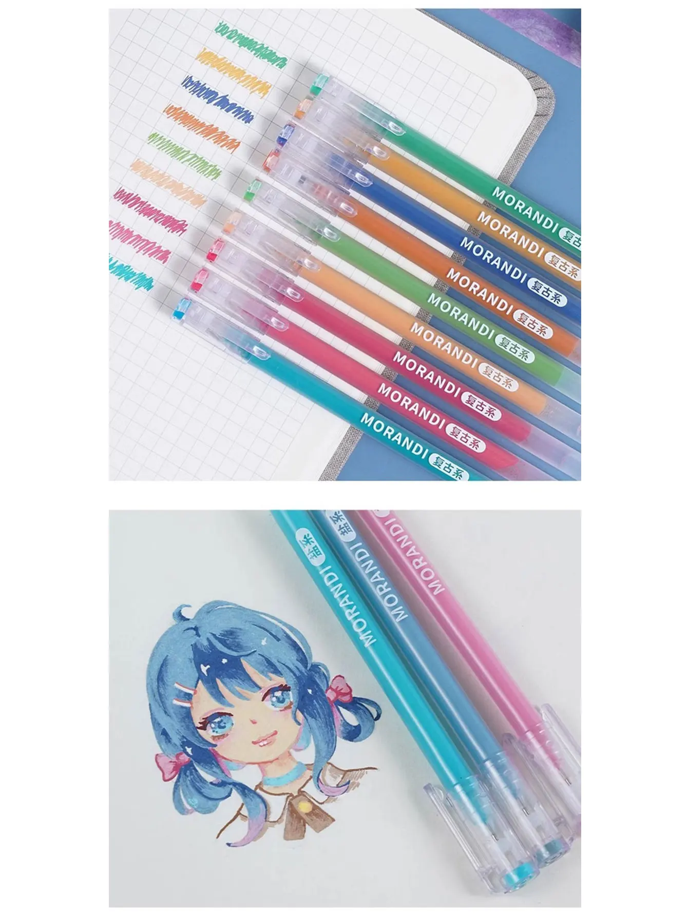 A Set Of 18/117/156/162/180 Colors Neutral Notebook Pens 0.5mm Handbook Color Gel Pen Writing Painting Drawing Marker Pens set