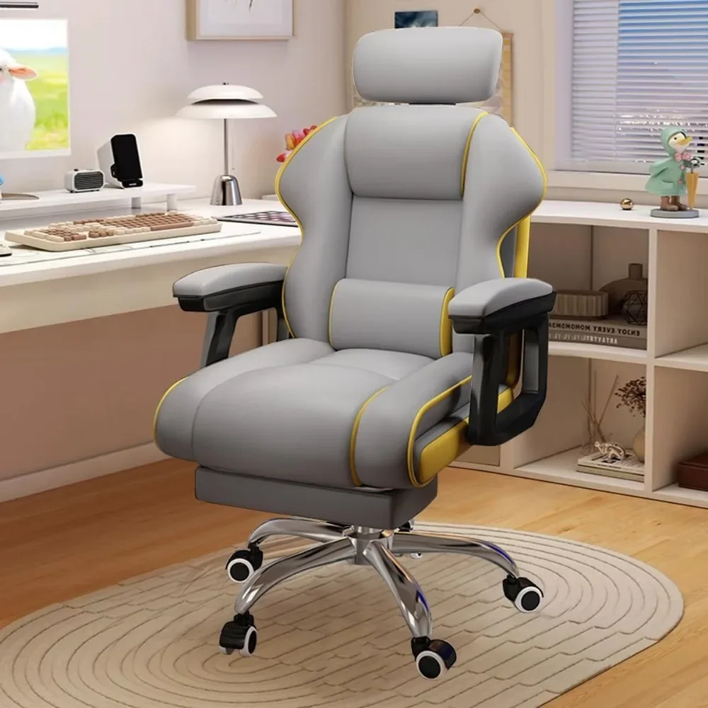 

Executive Office Chair, Reclining Office Chair with Footrest Ergonomic Desk Chair with Lumbar Support, High Back Gaming Chairs