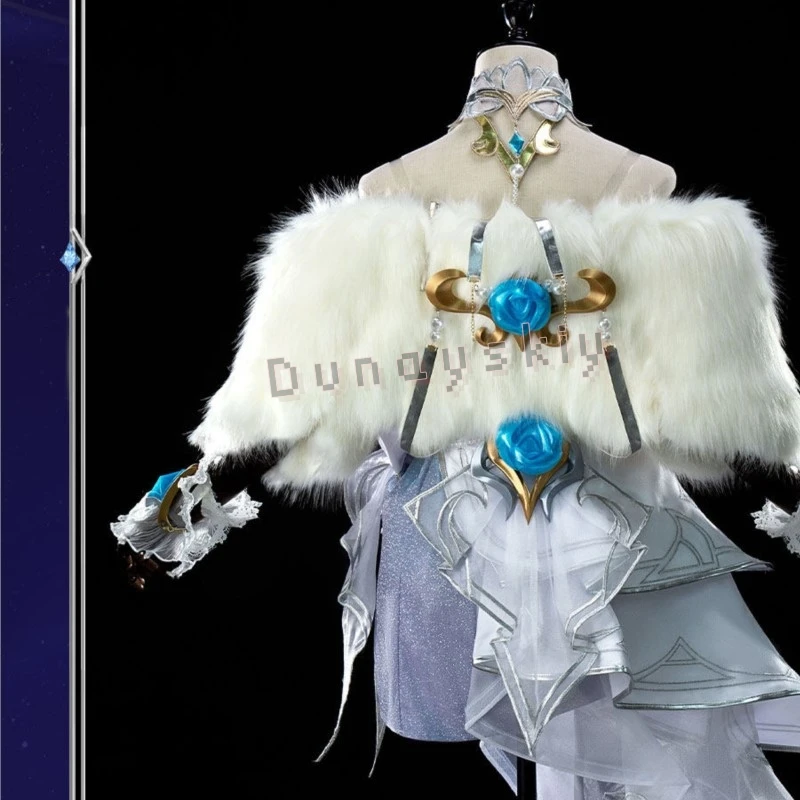 Elegant Wedding Gown Game Ahri Crystal Rose Cosplay Outfit Dress Stage Uniform Roleplay Suits Halloween Clothes Carnival Party - view 4