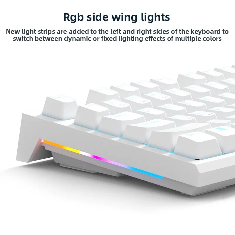 RKR87 Проводная механическая клавиатура для киберспорта, индивидуальная полноклавишная прокладка с возможностью горячей замены, три типа осей RGB игры/офис