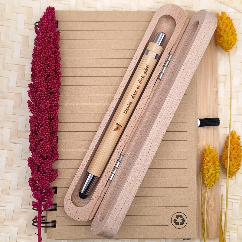 5 szt. Personalizowany długopis bambusowy z grawerowanym imieniem, idealny jako prezent dla gościa, personalizowany prezent ślubny, stylowy, ekologiczny, praktyczny.