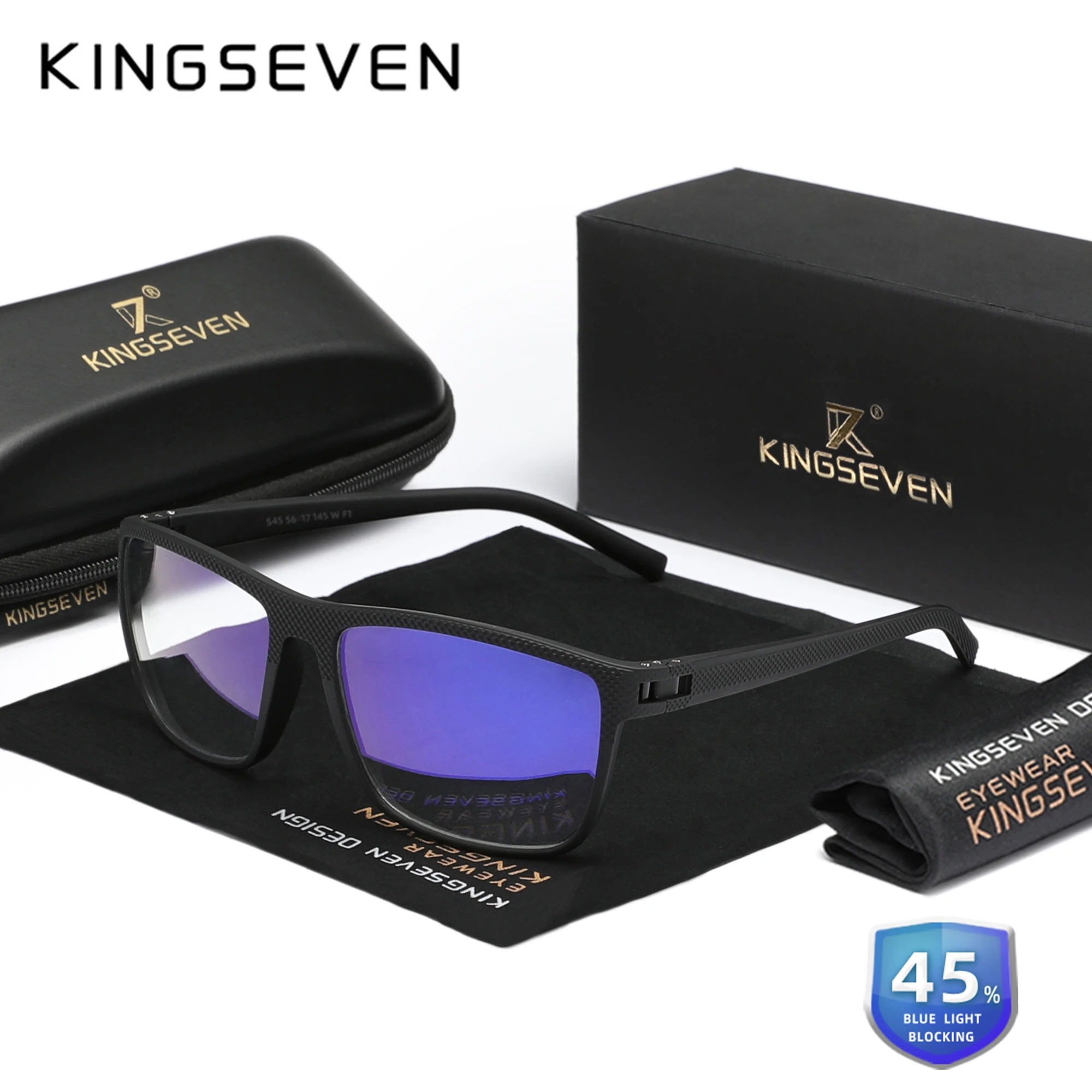 

KINGSEVEN мужские/женские синие светоблокирующие компьютерные очки с защитой от синего луча снимают усталость классические очки
