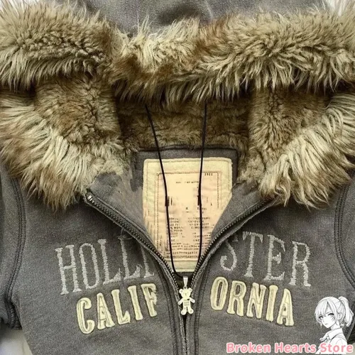 American style plush jackets for women hat zipper letter embroidery coat women hoodie for women Y2K thick slim goth sweatshirt  Best5