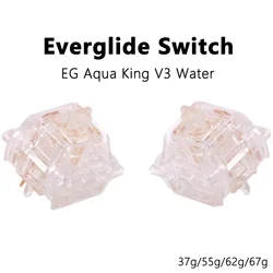 Everglide EG Aqua King V3 Water King Linear Switch 5pin RGB 37g 55g 62g 67g MX Switches For Mechanical Keyboard Clear Body GMK67