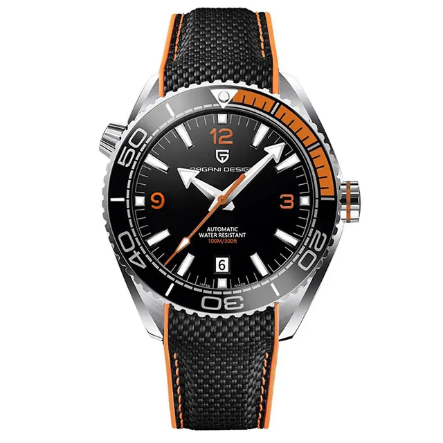PAGANI DESIGN Klassiek luxe heren automatisch horloge Saffierglas Mechanisch polshorloge Roestvrij staal 100M waterdicht horloge Man