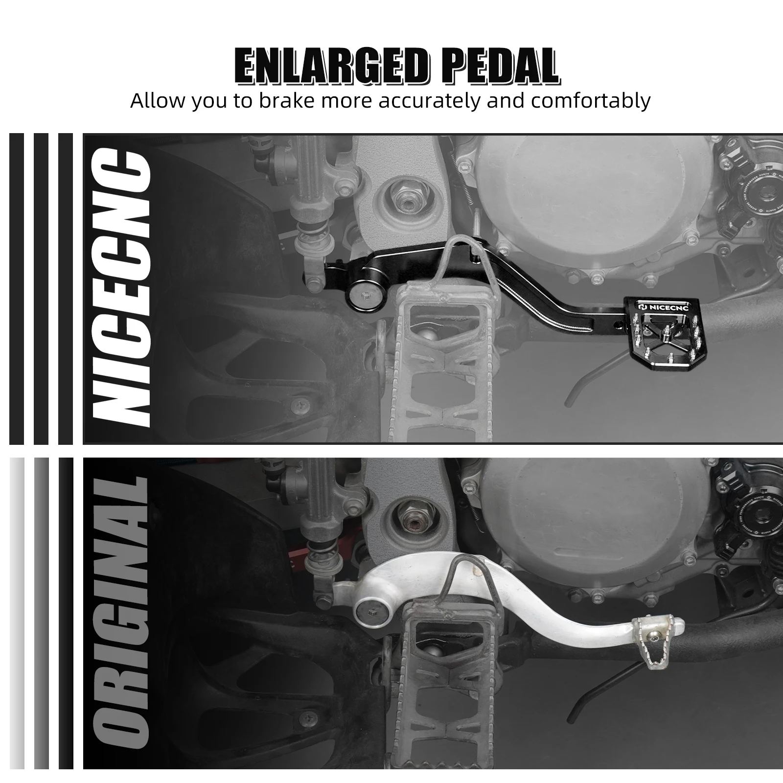 NICECNC For Yamaha YFZ450R Rear Brake Pedal Lever ATV YFZ450R 2009-2022 SE Special Edition YFZ450X 2010 2011 YFZ450 2017