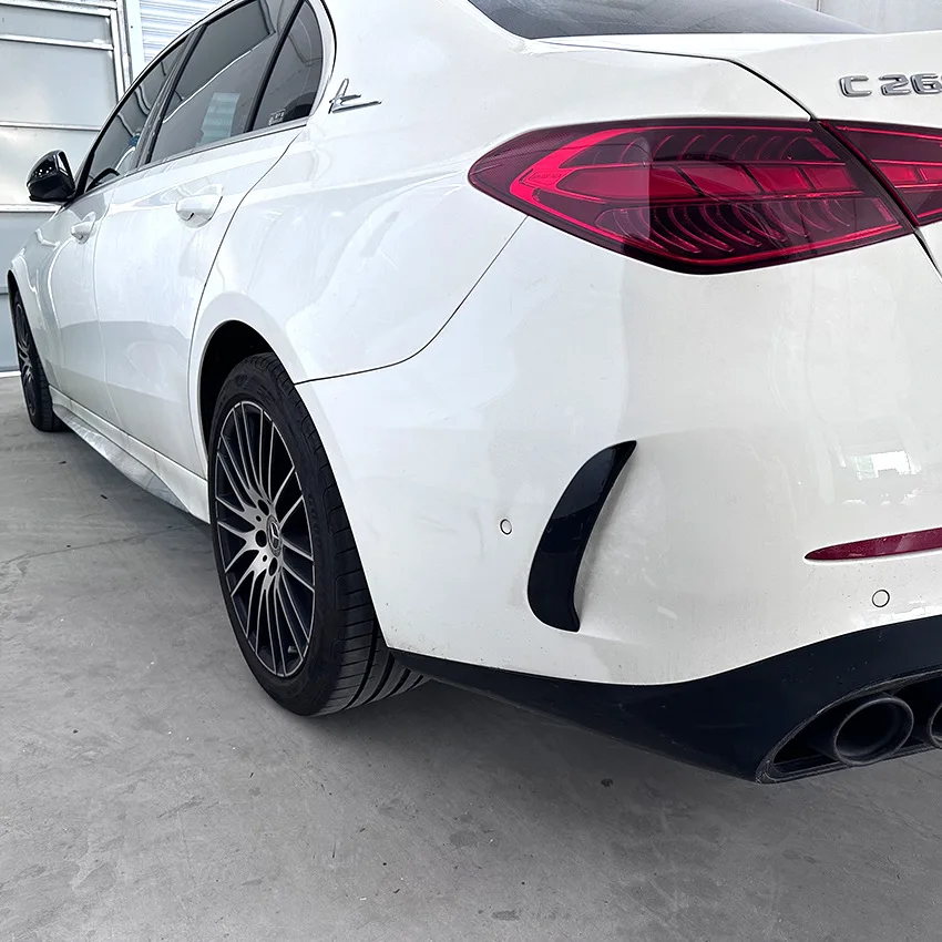 Car Rear Bumper Splitter Spoiler Canard Air Vent Splitter Lip For Mercedes Benz C Class W206 S206 C260 C43 C63 AMG 2022 2023