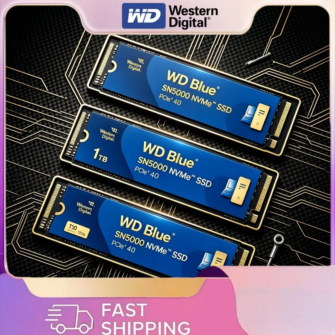 New Arrival Compact Western Digital WD Blue SN5000 PCIe Gen4 NVMe M.2 2280 SSD 1TB 2TB Replacement Internal Hard Drive