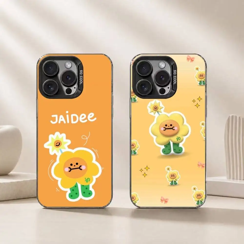 Милый чехол J-Jaidee для iPhone 17, 16, 15, 14, 13, 12, 11 Plus, Pro Max, XS, красочный, серебристо-черный