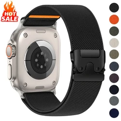 Nylon Strap for Apple Watch Ultra 3 2 49mm 46mm 45mm 41mm 44mm 42mm Band Braided Bracelet for IWatch Series 11 10 9 8 7 6 SE 5 4