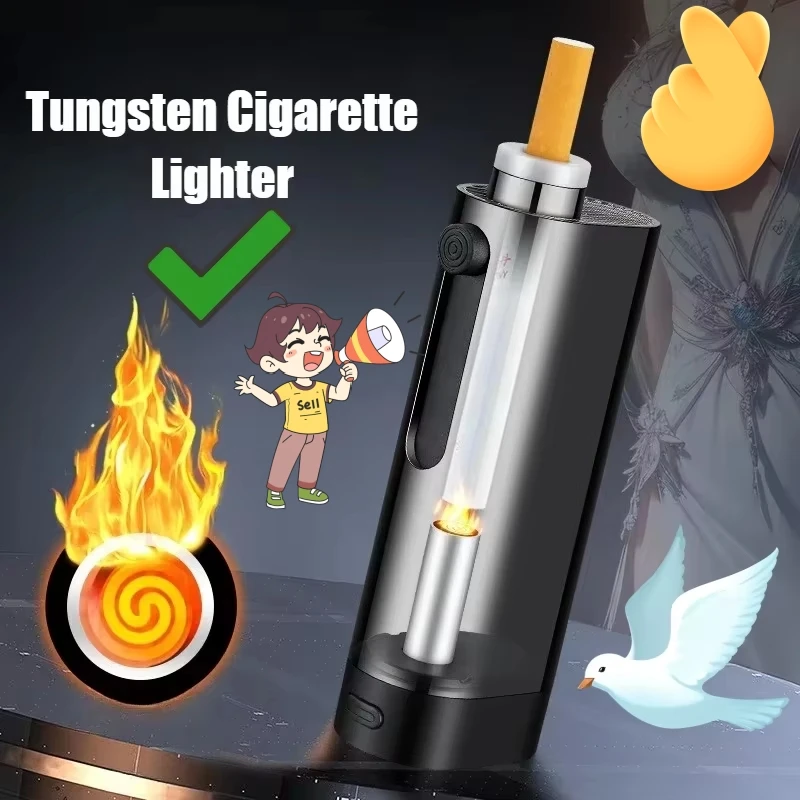 

New Car Ashtray Lighter with One-click Switch Ignition Charging Cigarettes Lighters & Smoking Accessories Tungsten Wire Igniter