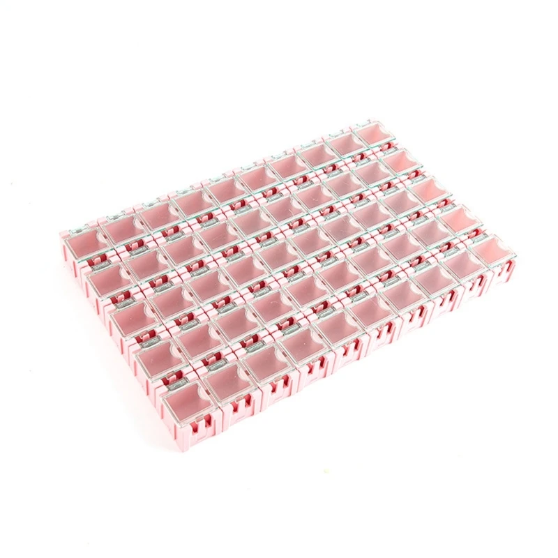  50pcs Water Resistant Component Organizers Boxes Interlocked Design Component Boxes Customizable Storage Solution