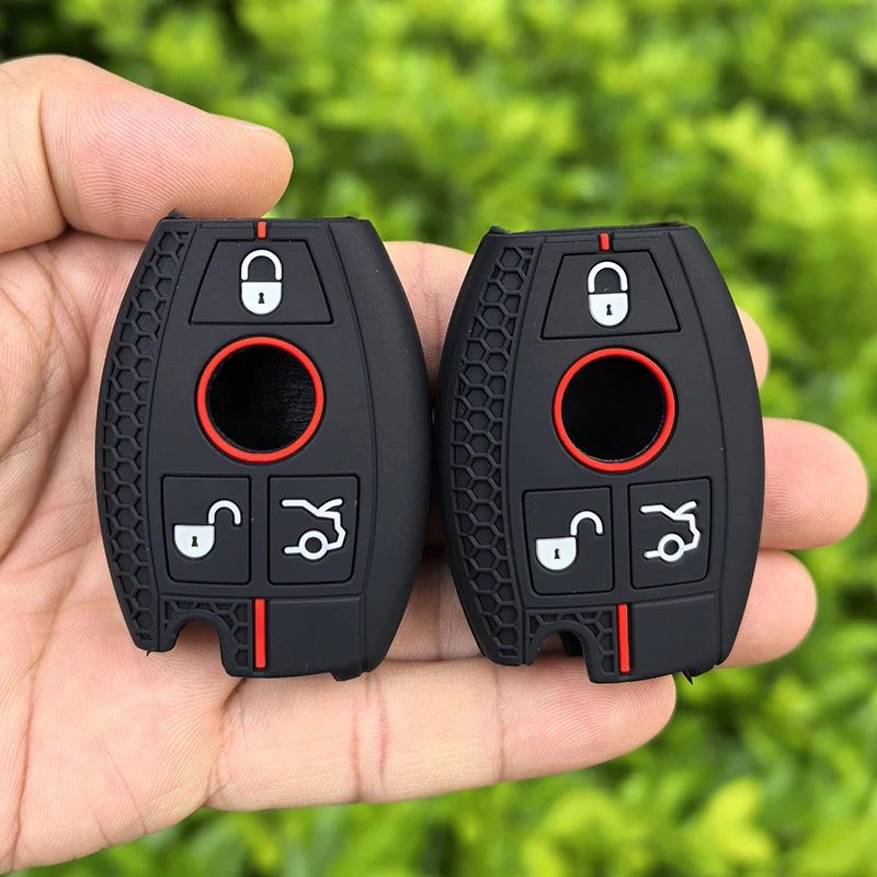 

Силиконовый чехол для смарт-ключа автомобиля Mercedes-Benz A, B, C, E, S, G-класса W204, W205, W212, W213, W176, W177, GLC, CLA, AMG. Аксессуары.