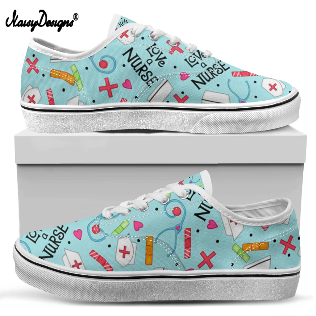 

Noisydesigns Canvas Sneakers Platform Old Cartoon Medicine Print Women 2021 Sport Skateboard Casual Comfortable Fabric Sneakers