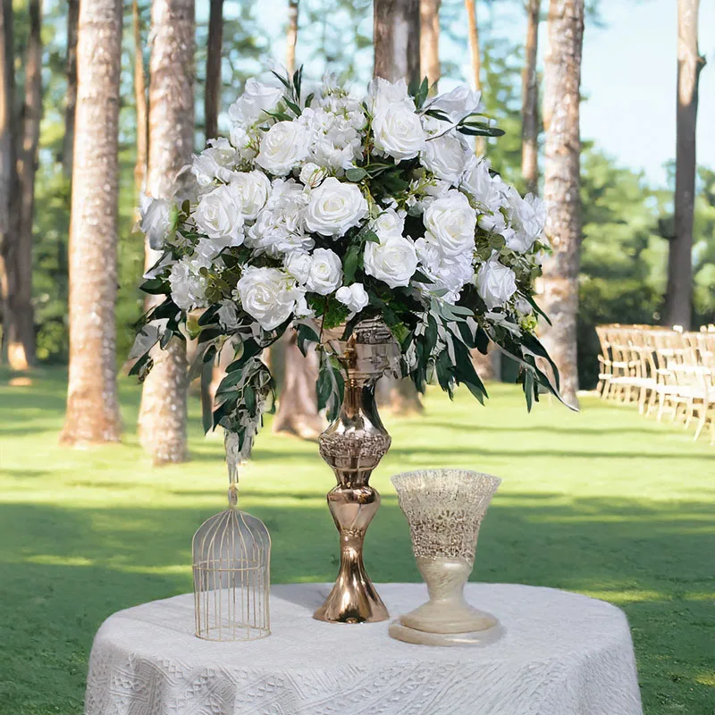 

Hot Selling 60CM Greenery White Flower Balls Eye Catching Decor for Tables Weddings Proposals Window Arrangements
