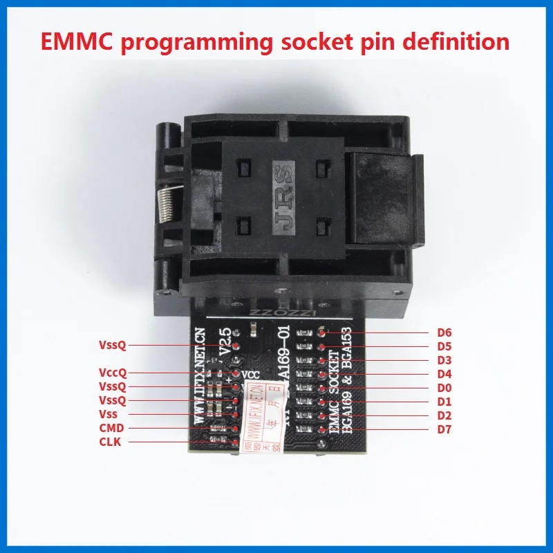 EMMC Adapter BGA153 BGA169 burning seat RT-BGA169-01 V2.5 Socket 5Pcs Matrix For RT809H Universal Programmer TV Mobile Car